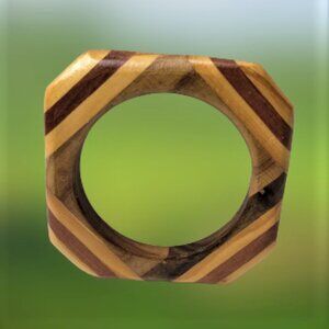 Square Wooden Bangle